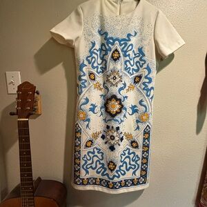 Vintage Dress with a trippy print